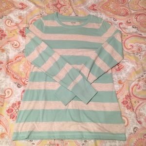 Light Blue/Gray Striped Long Sleeve