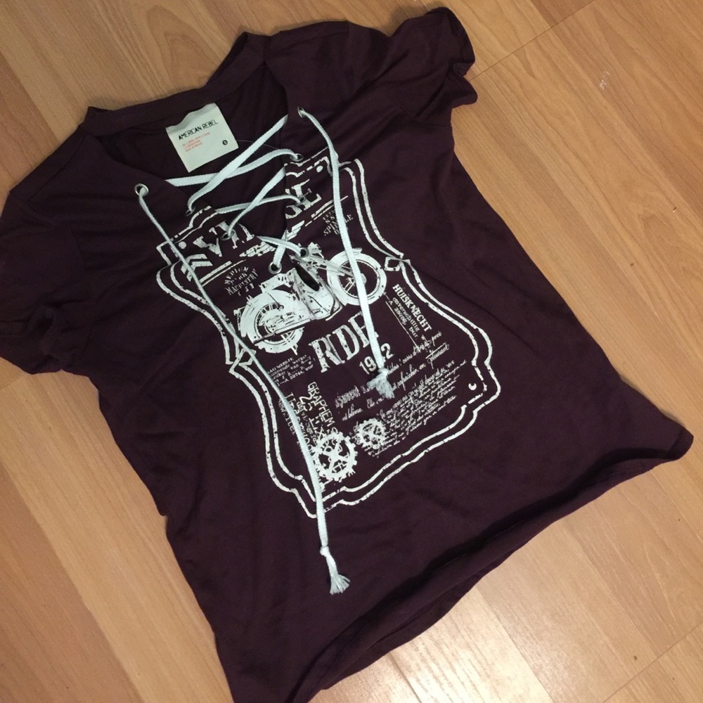 American Rebel maroon shirt