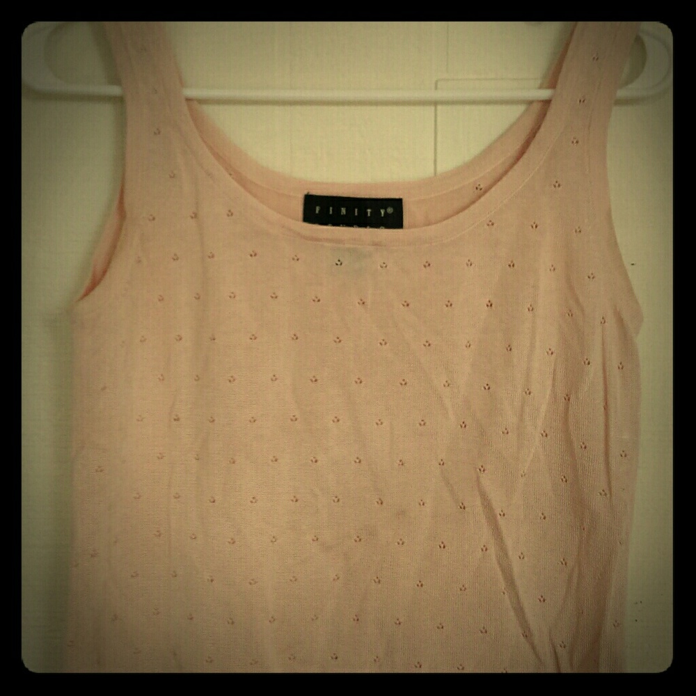 Charming light pink knit tank