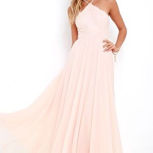 Small Lulus Maxi Dress - Blush Pink