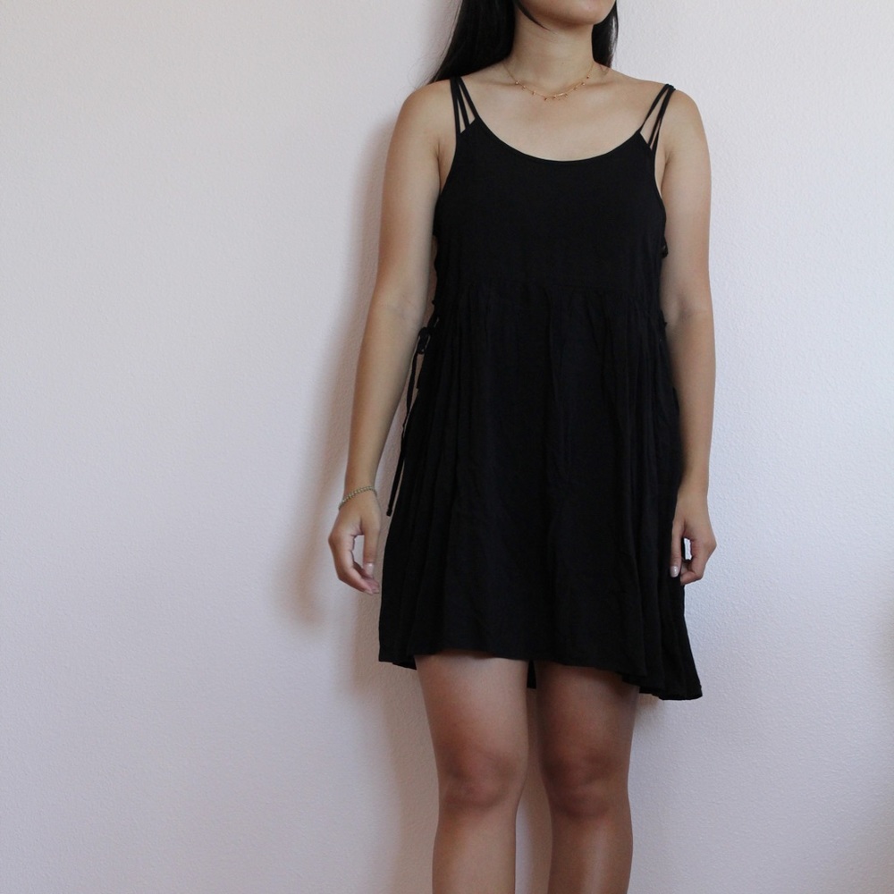 Black Dress with Side Ties