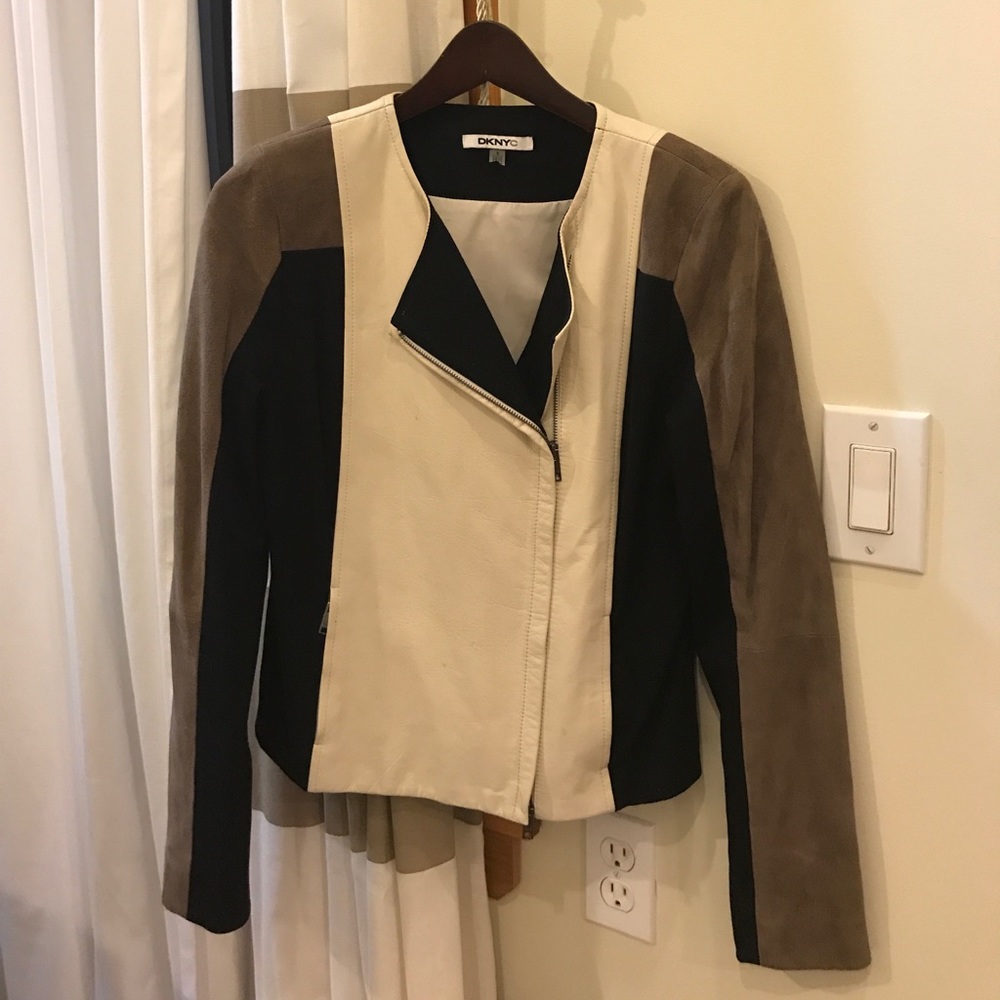 Faux leather and suede Moto jacket!