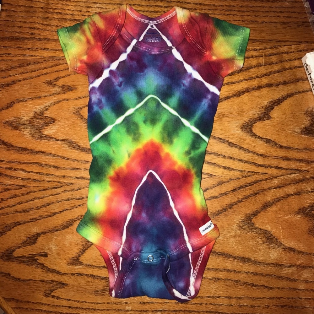HANDMADE Tie Dye Baby Gerber Onesie