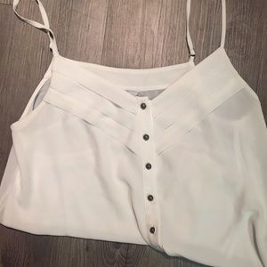 White button up cami