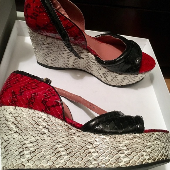Derek Lam python platform wedges - Picture 3 of 4