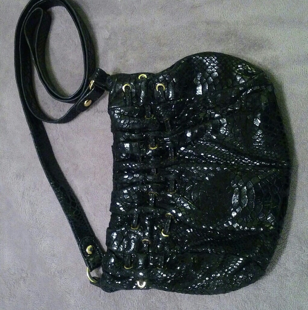 Michael Kors Black Python crossbody