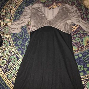 Black and gray bodycon dress