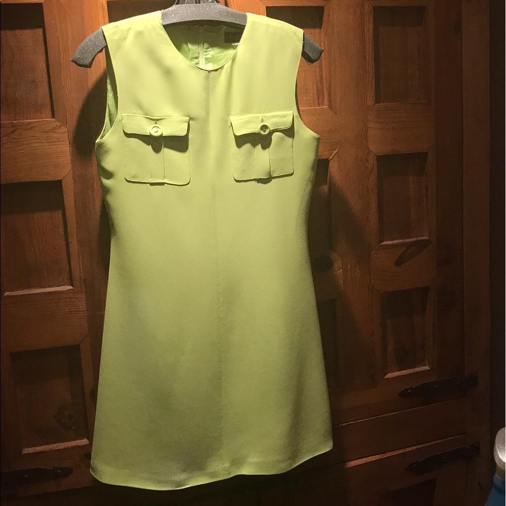 🍏ISTANTE apple green sexy classic silk dress!l💚