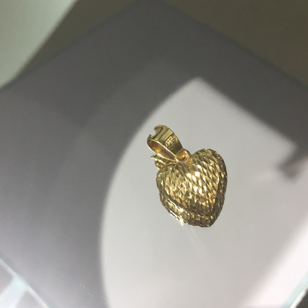 18K Gold 750 pure Heart Pendant necklace