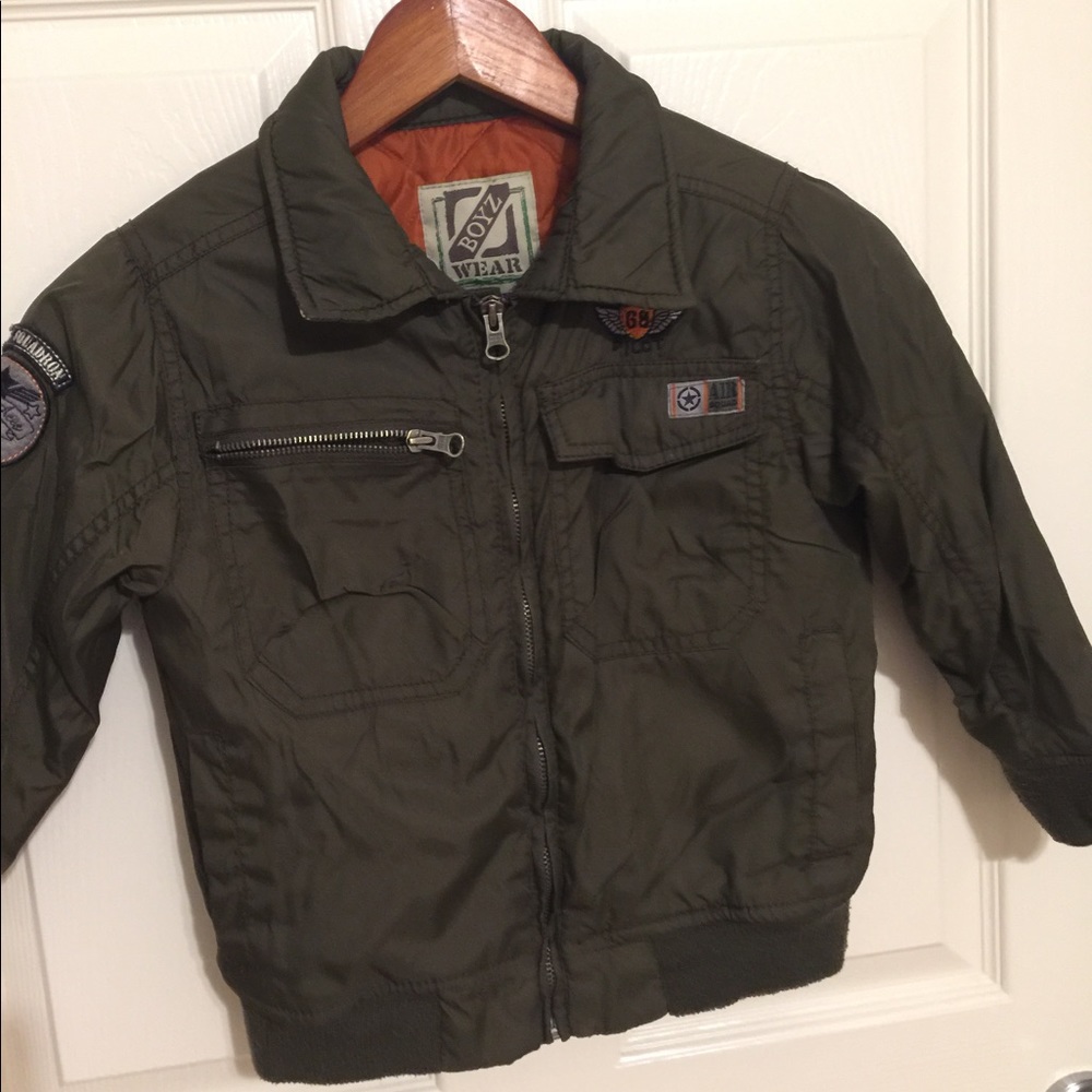 Boys Green bomber jacket