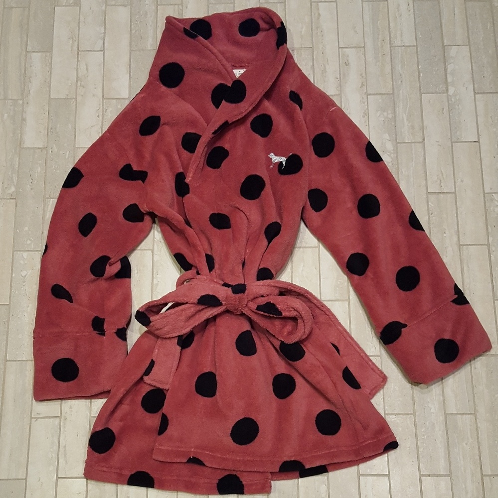 Pink Polka Dot Bathrobe