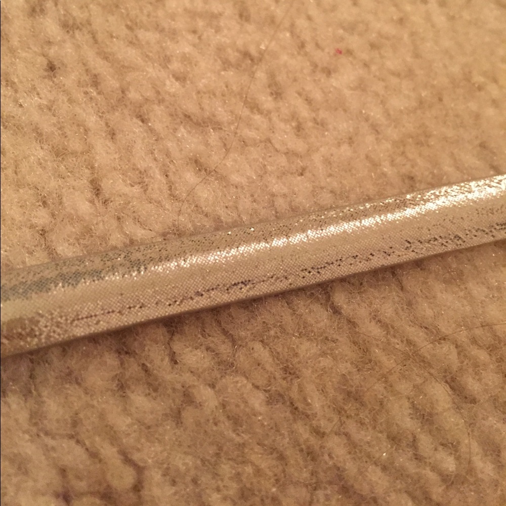 Thin silver sparkly belt