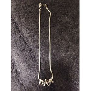 Authentic Christian Dior silver necklace