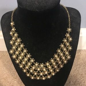 Pearled flower necklace