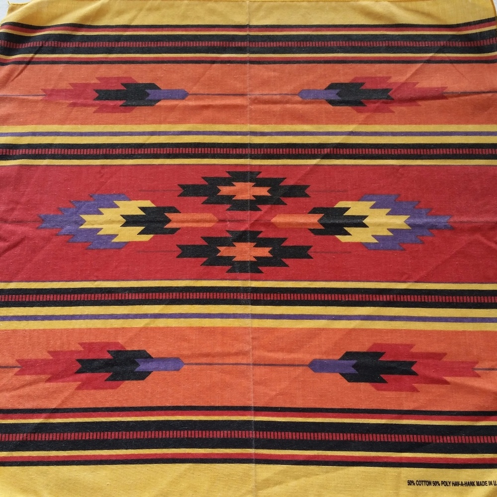 Vintage Southwestern/Santa Fe Pattern Bandana