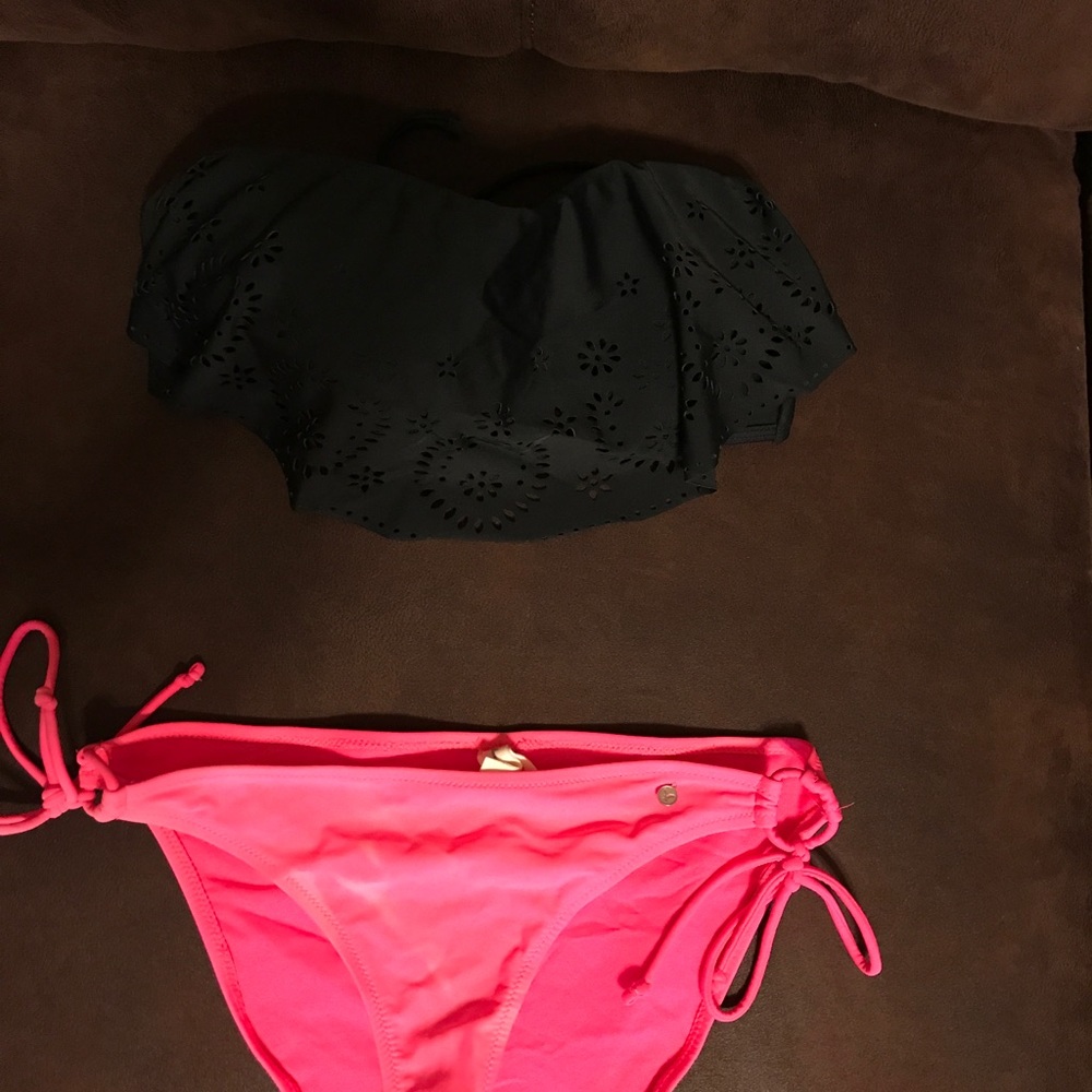 Black and pink bathing suit
