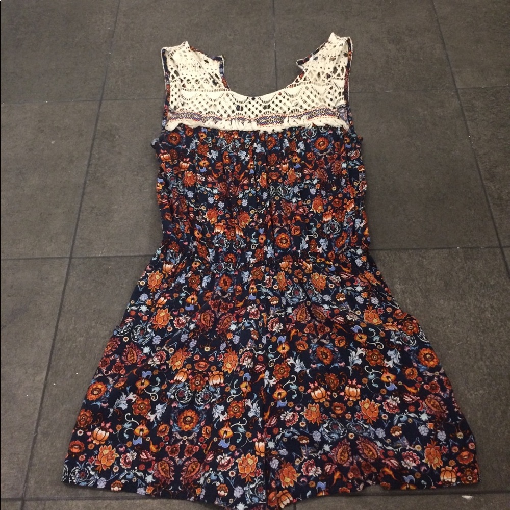 Flower print romper