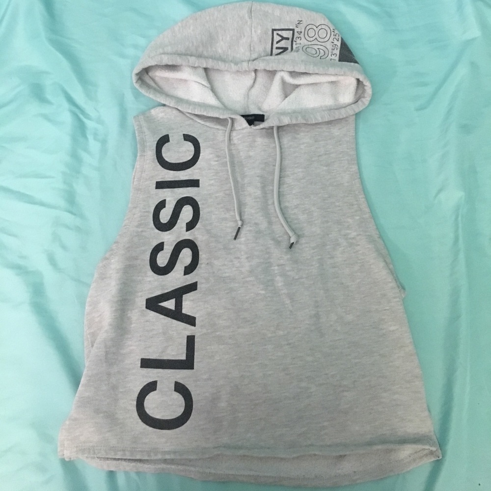Sleeveless Sweatshirt Forever 21 Gray CLASSIC