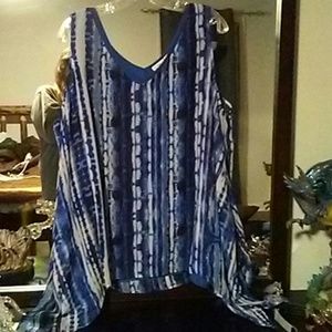 Blue/White Cato tank blouse
