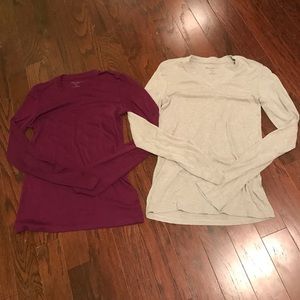 Long sleeve plain tees great for layering