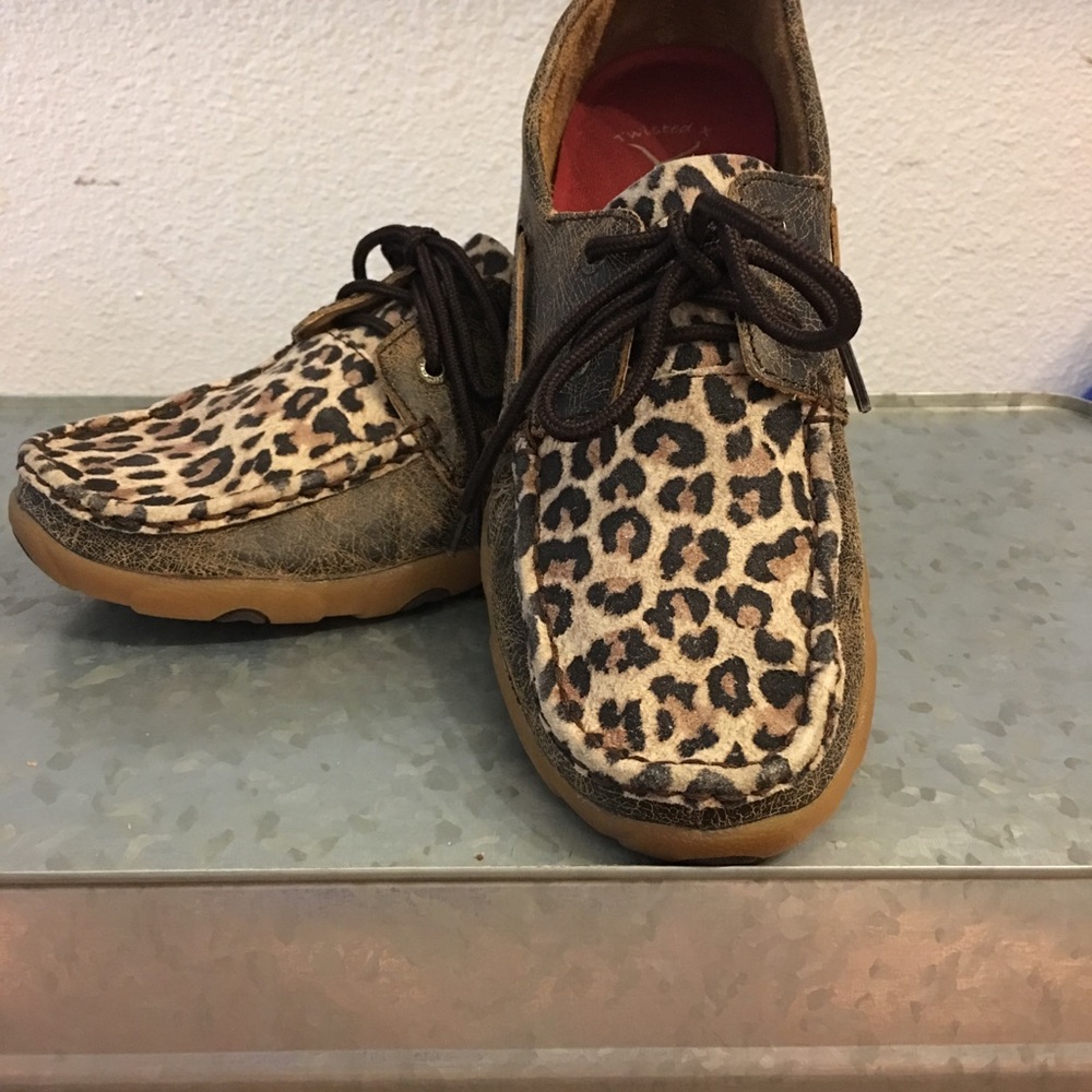 Ladies Twisted X Cheetah Print as 8