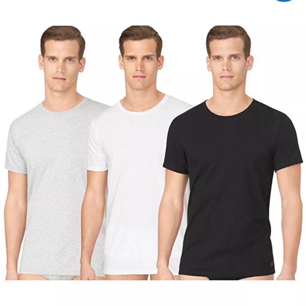 CALVIN KLEIN COTTON 3 CREWNECK T-SHIRTS UNDERWEAR