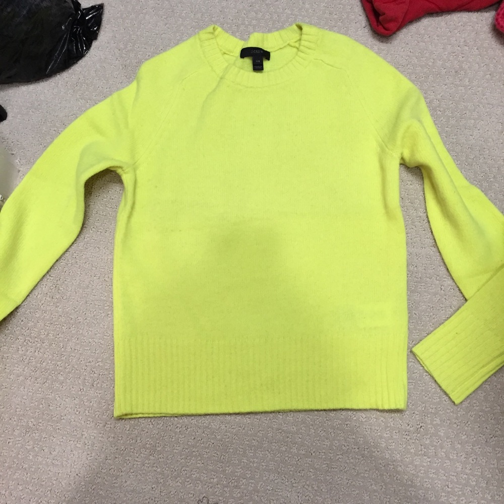 Jcrew 100% wool yellow sweater xxs