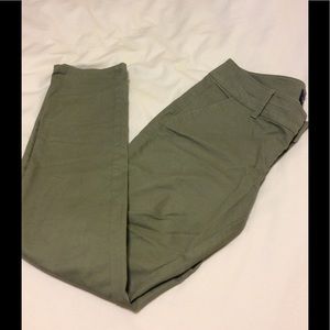 Olive green cropped pants