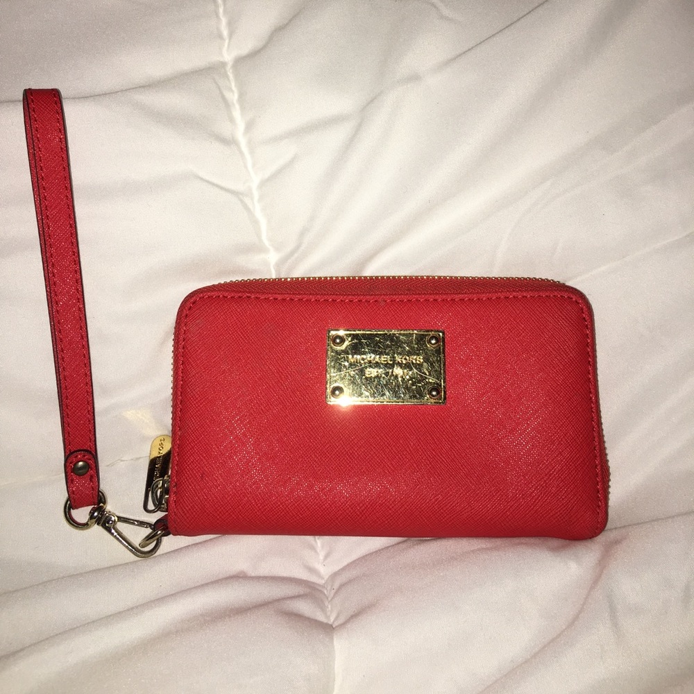 Michael Kors red/orange wallet