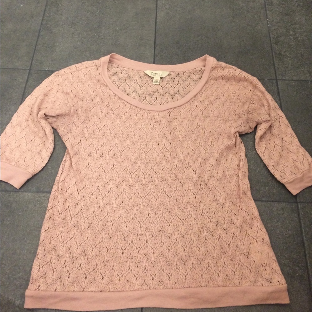 Rose pink sweater.