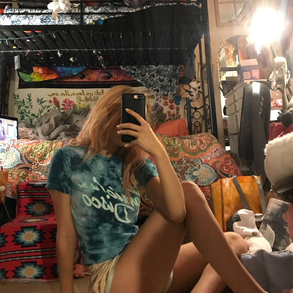 Tie-dye panic at the disco band shirt