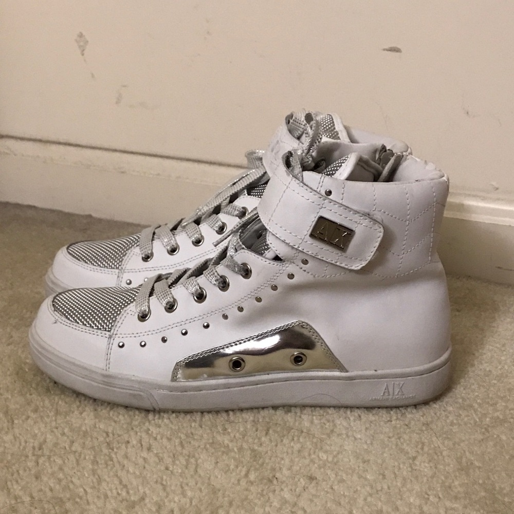 Armani Exchange White Shoes