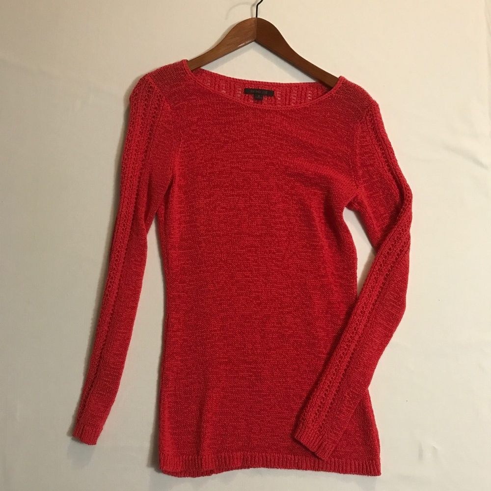 Red knit sweater