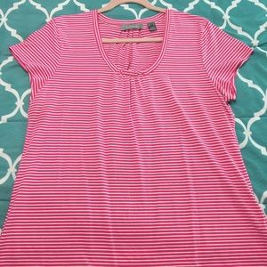 Liz Claiborne pink striped T-shirt