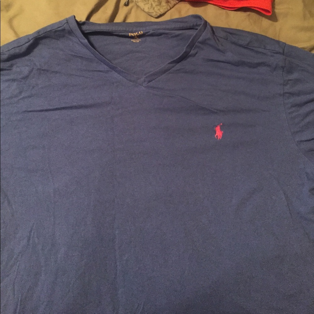Blue polo shirt