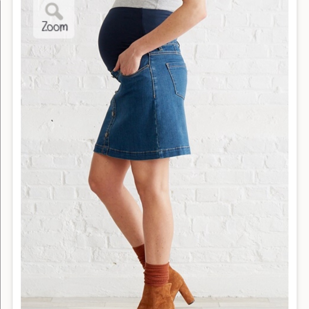 Maternity jean skirt