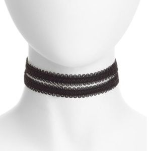 Vanessa Mooney designer Black lace choker NWT