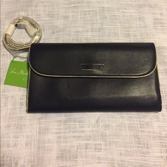 NWT Vera Bradley flap clutch in Northbrook black - Picture 3 of 7