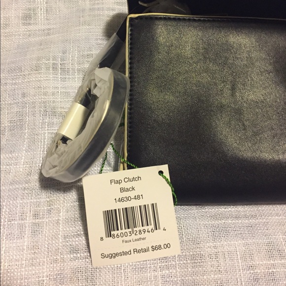 NWT Vera Bradley flap clutch in Northbrook black - Picture 5 of 7