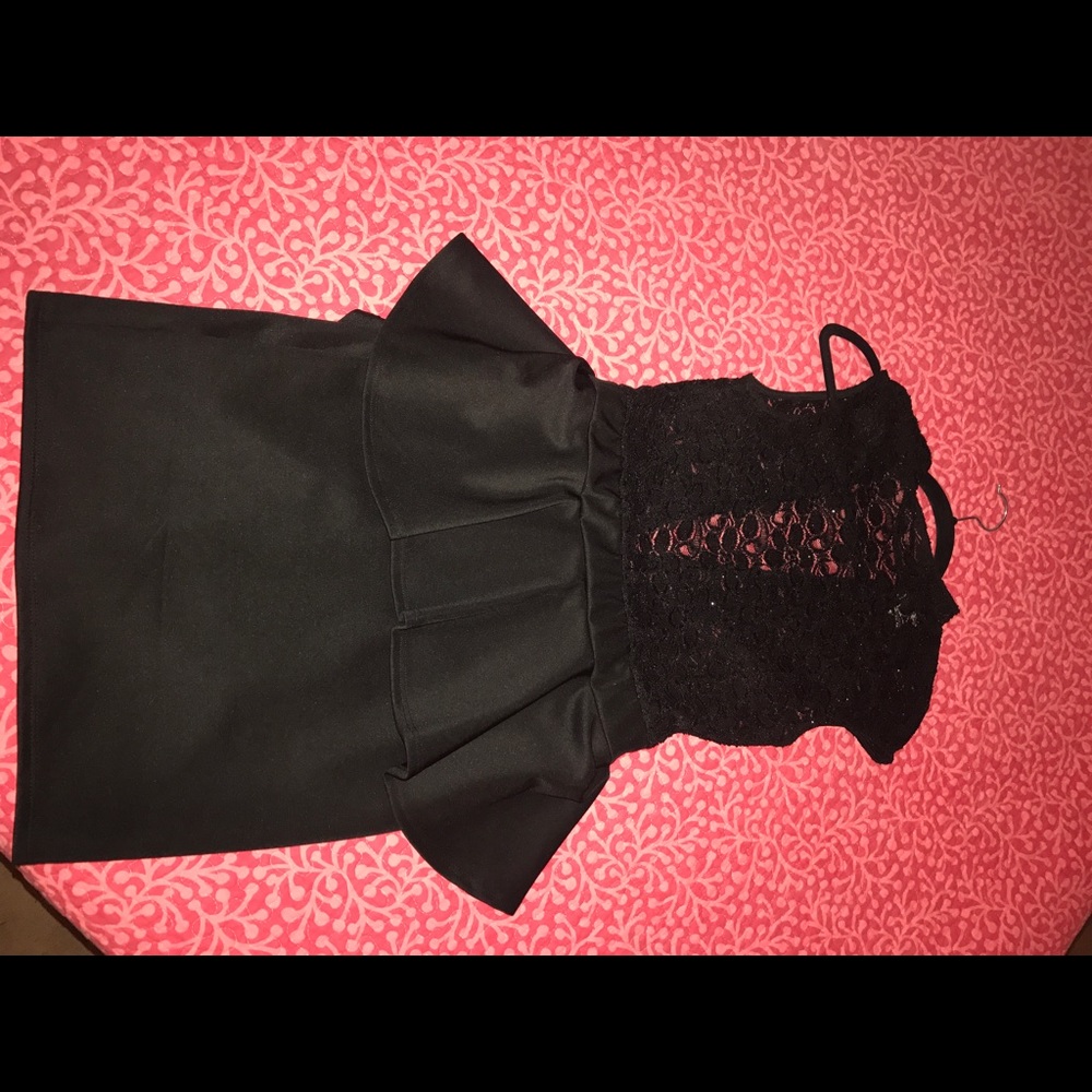 See through lace black dress Large