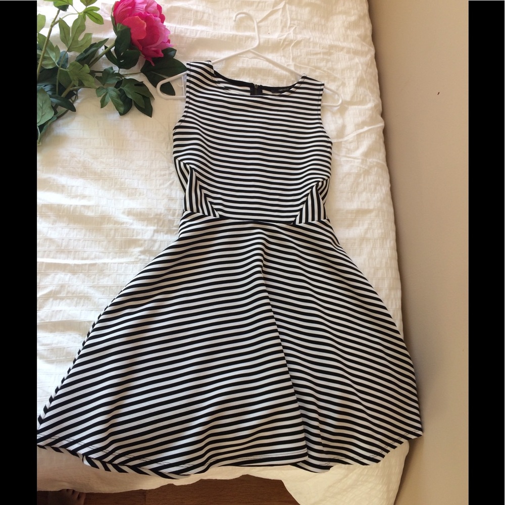 Striped Black and White Dress