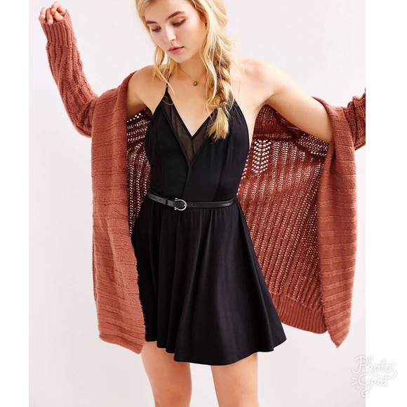 Cope Skinny Racyback Fit + Flare Black Dress - Picture 2 of 3