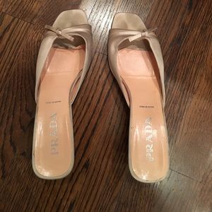 Prada satin kitten heels