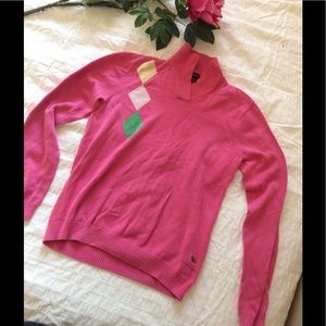 BURBERRY PINK PLAID SWEATER