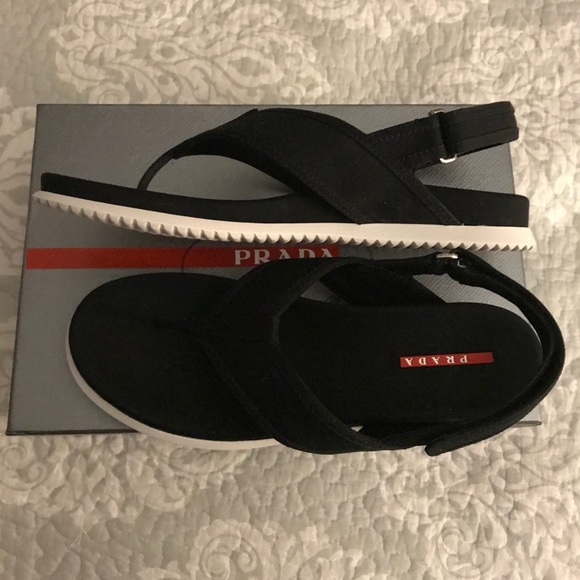 Prada"Gabardine"Slingback Thong;Size-40.5(10-10.5) - Picture 4 of 8