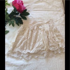 Cream White Lacey Skirt