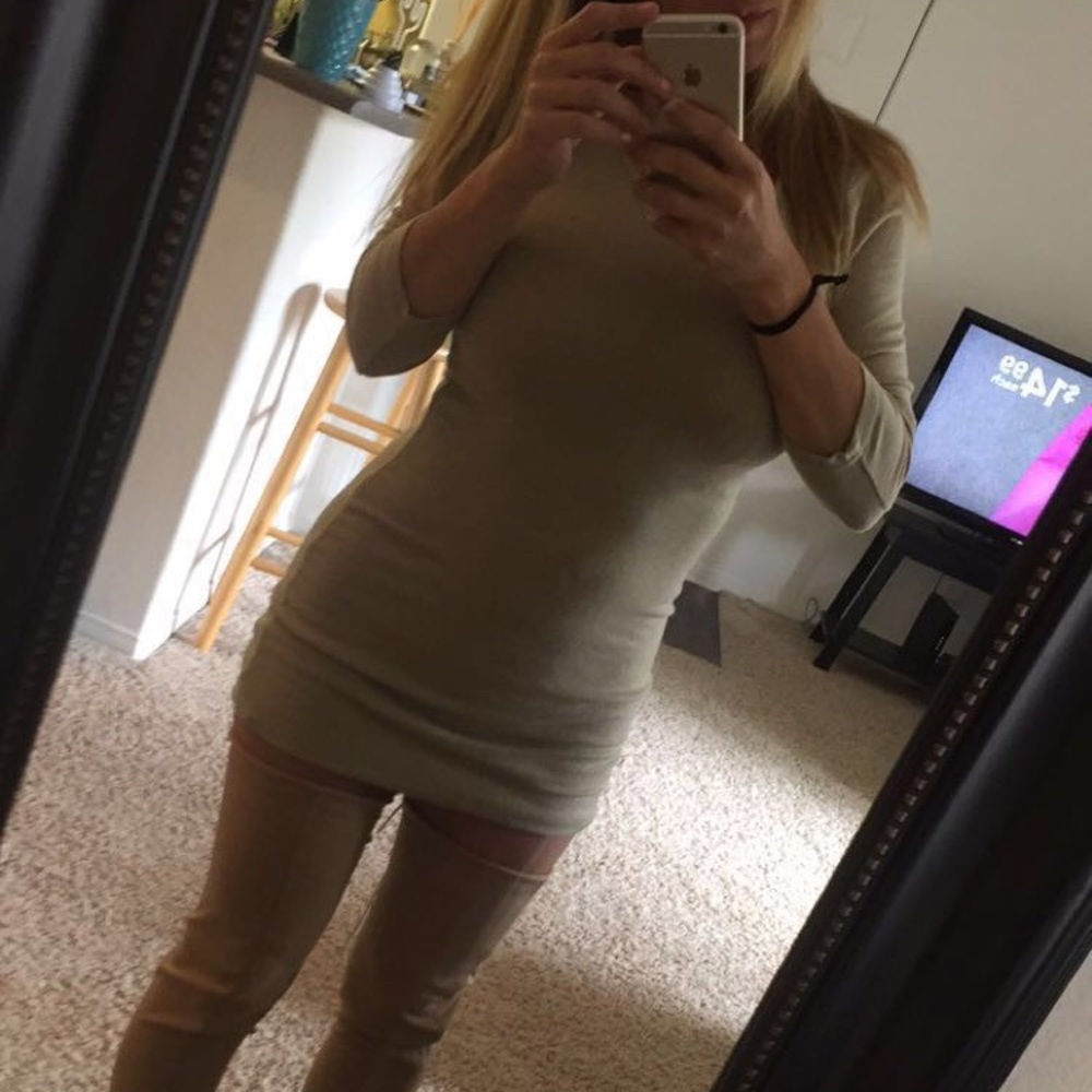Tan mini dress