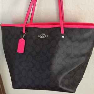 Neon Pink Coach Purse