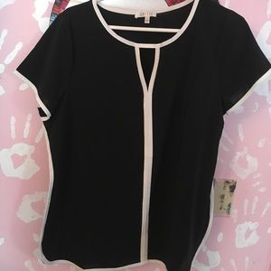 Black and white blouse