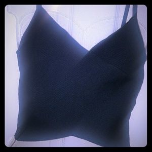 Criss-cross Knit Crop Top